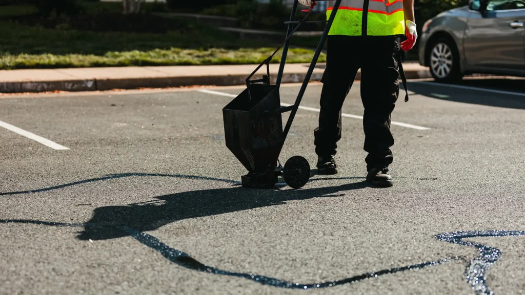 Crack Sealing work example 4