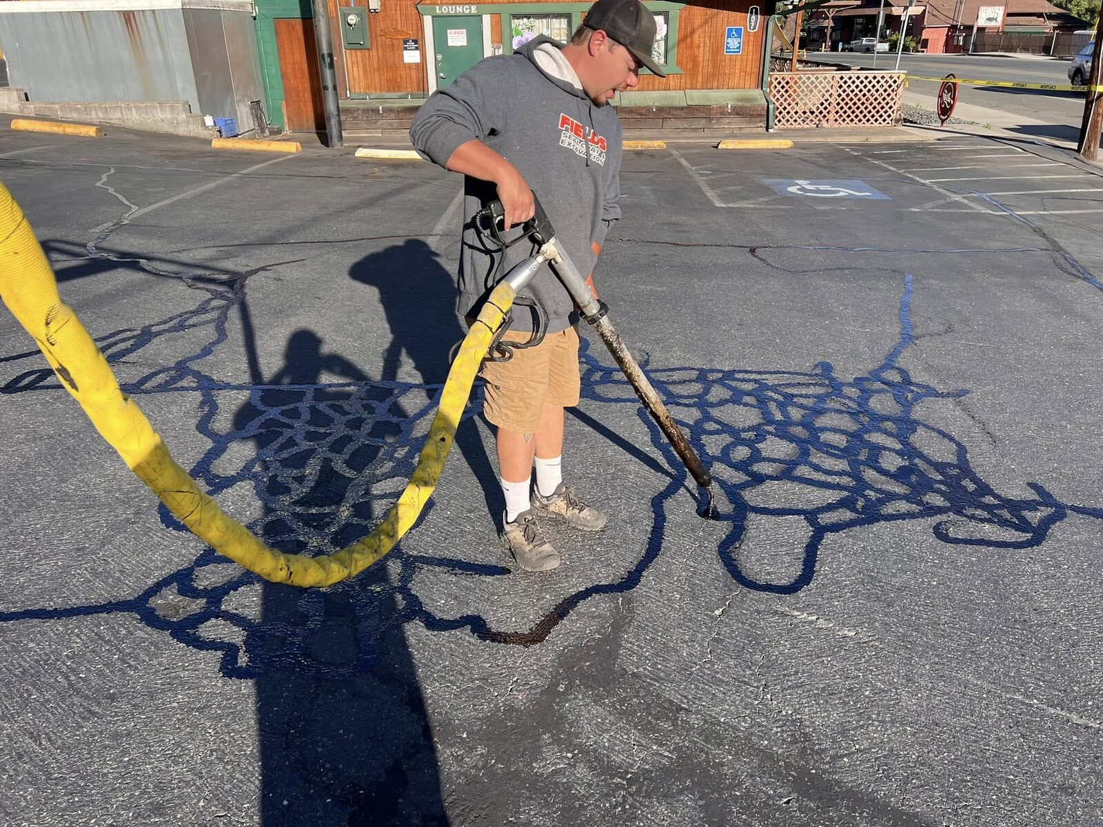 Crack Sealing work example 6