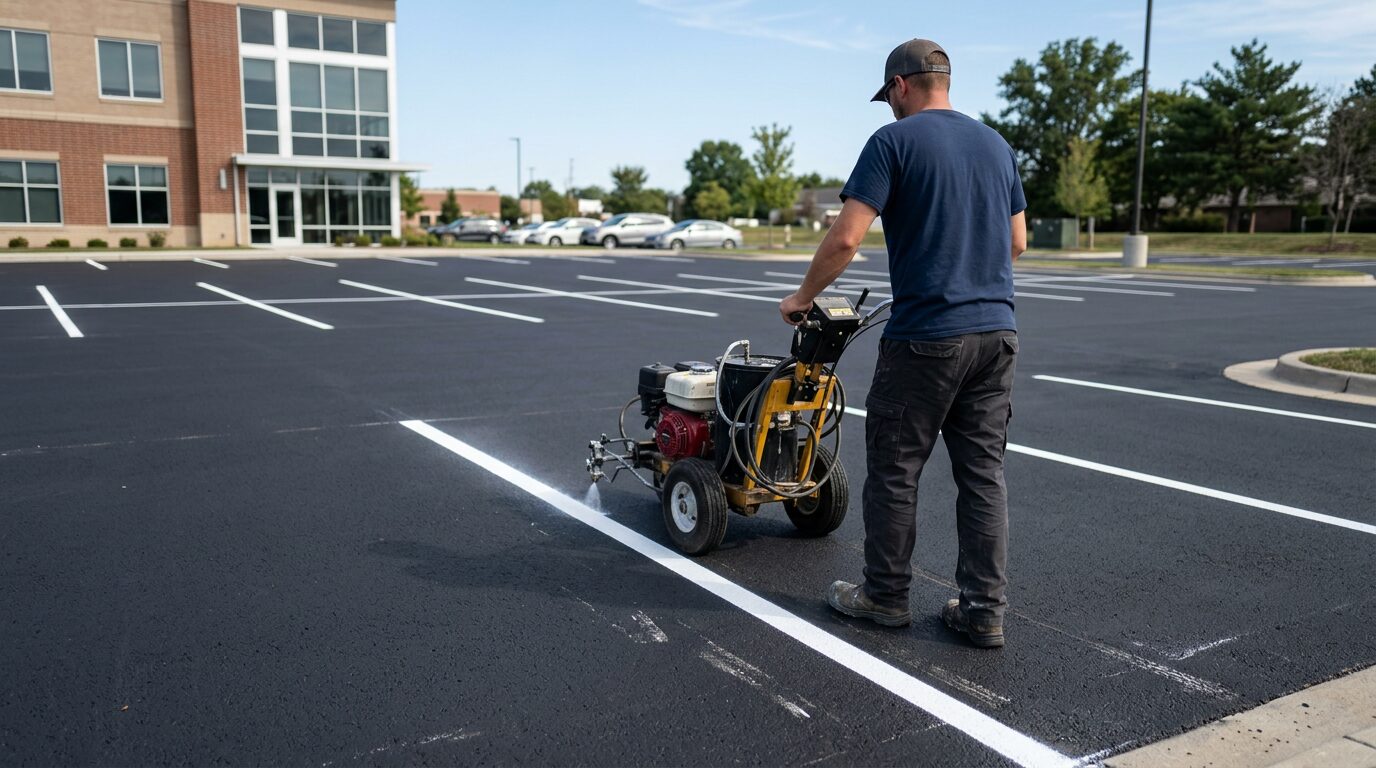 Line Striping & Markings work example 2